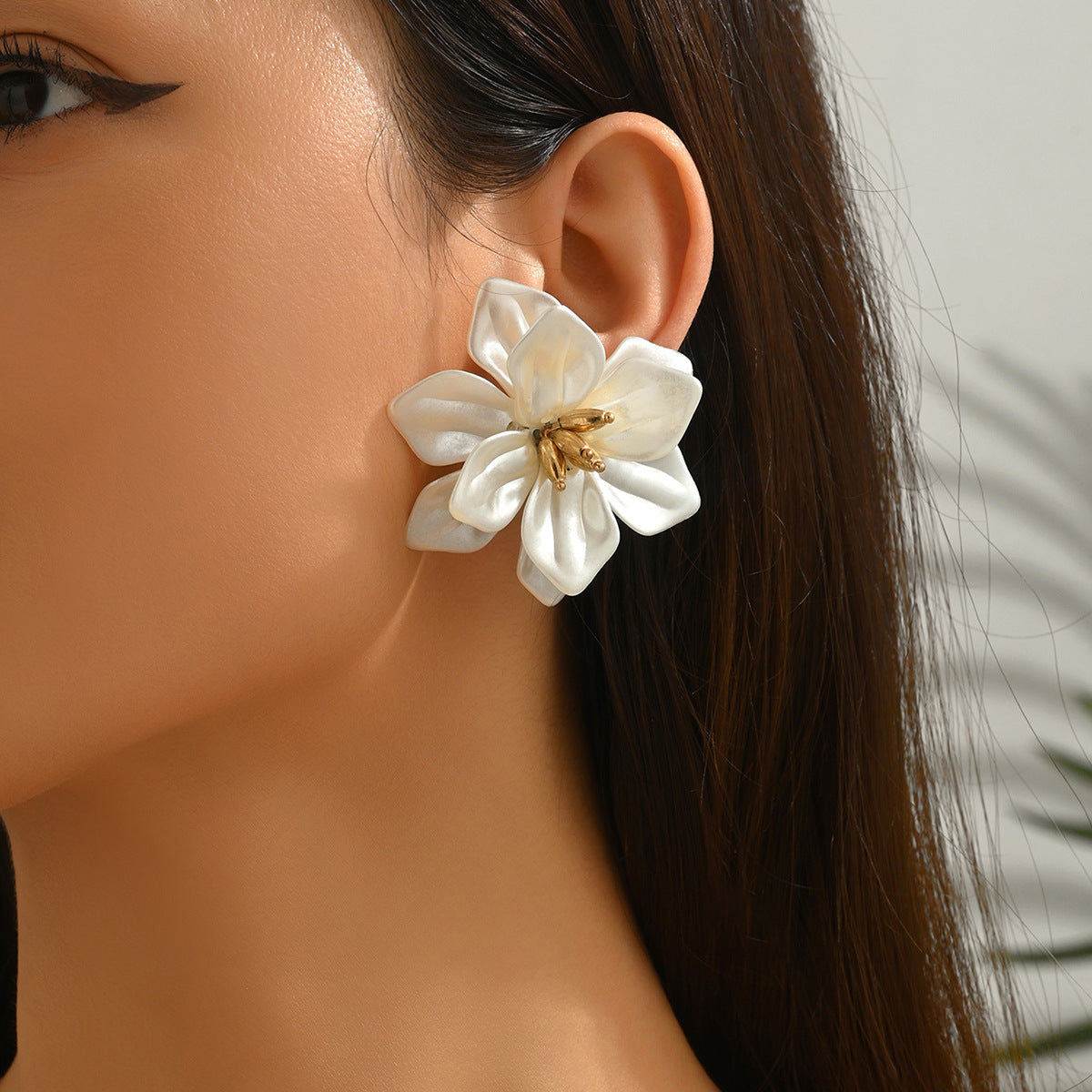 Acrylic Flower Vintage Fashion Exaggerated Handmade Sweet Earrings
