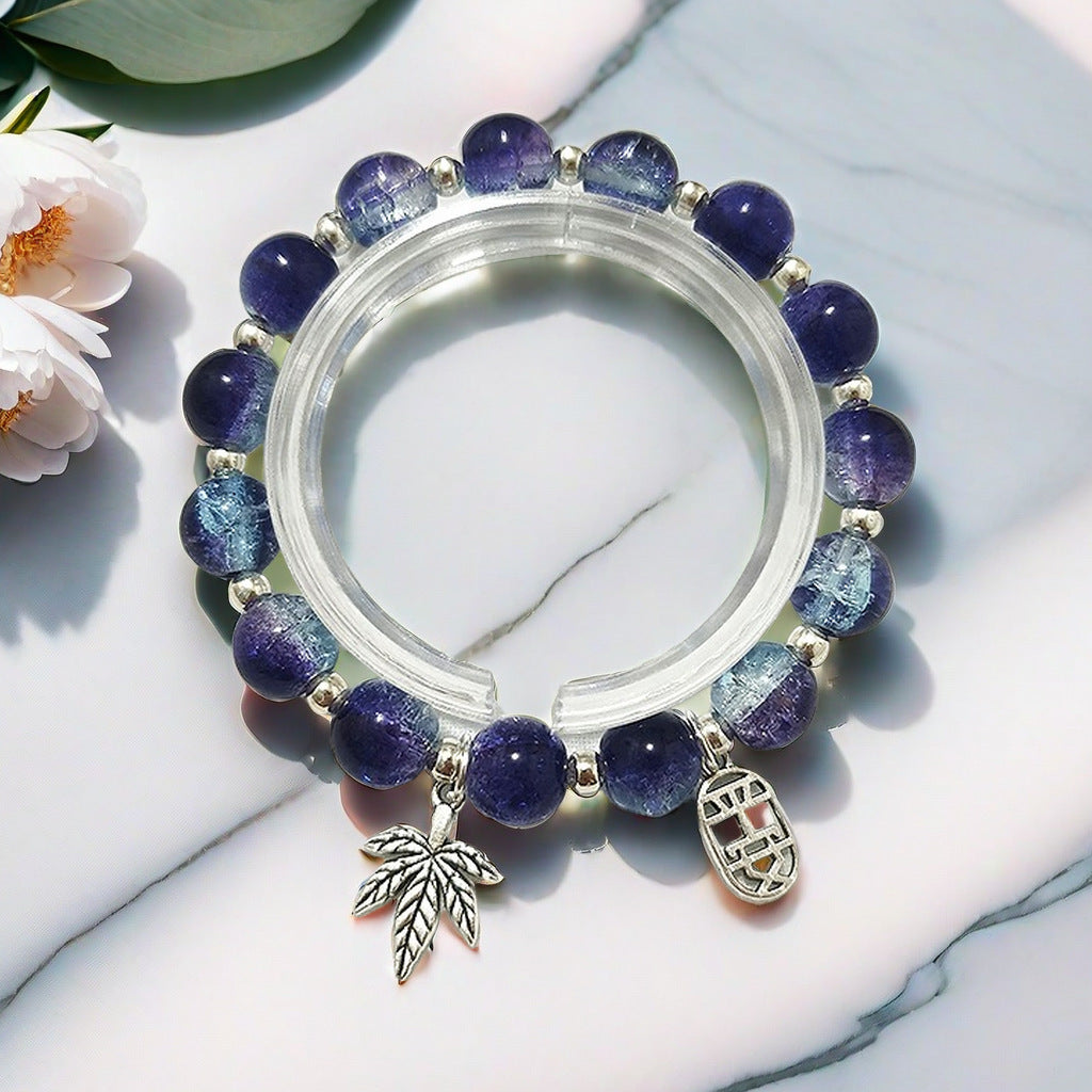 Fantasy Flower Glazed Female Gradient Contrast Bracelet