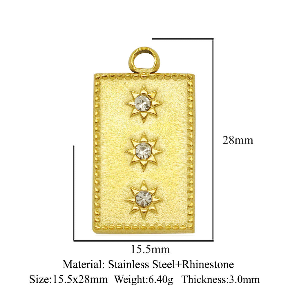 Zircon Eight Awn Star Ornament Accessories Rings