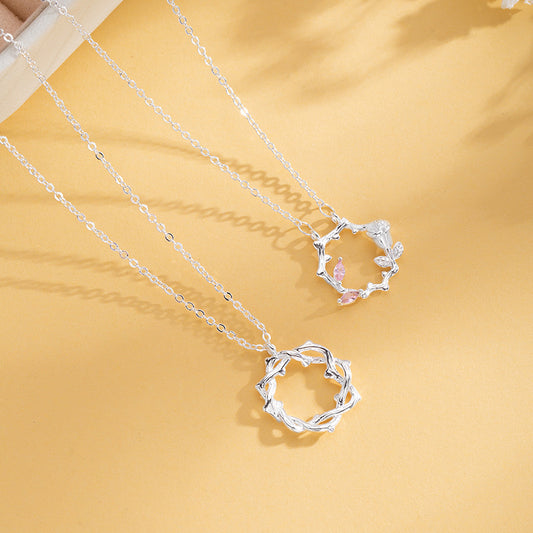 Couple Female Male Pair Mori Clavicle Chain Necklaces