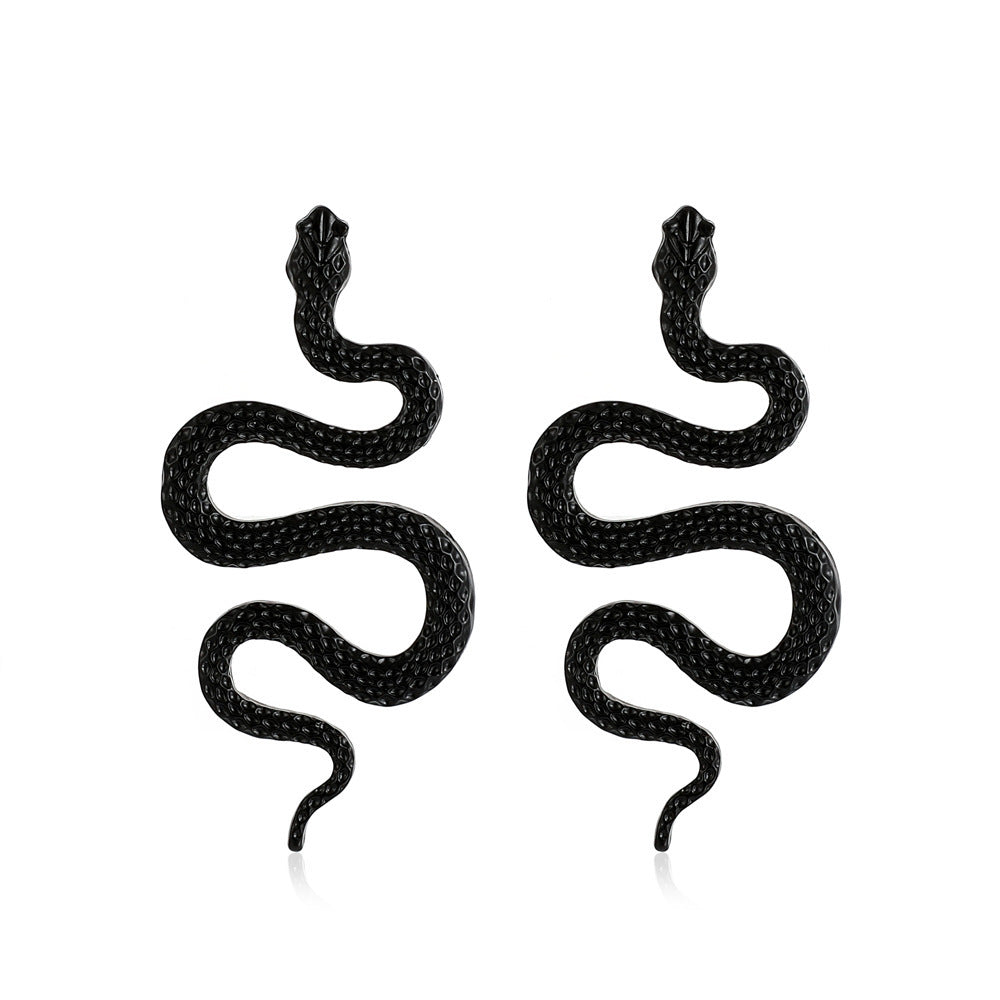 Metal Exaggerated Snake-shaped Eardrop Jewelry Fashion Earrings