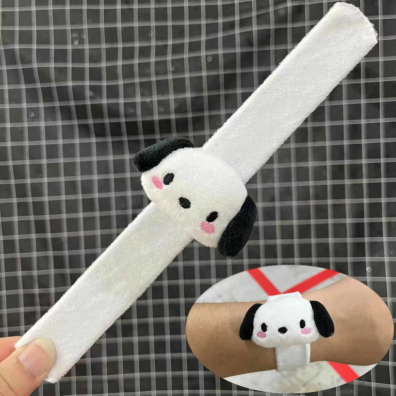 Children's Plush Cartoon Pop Cute Couple Female Slap Bracelet