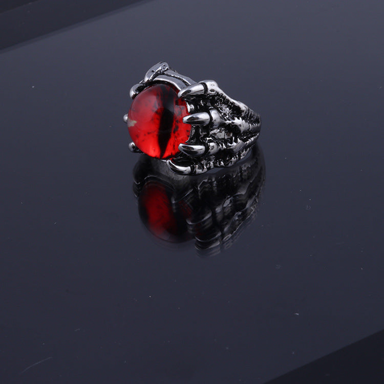 Women's & Men's Cool Dragon Claw Eagle Eye Personality Punk Rings