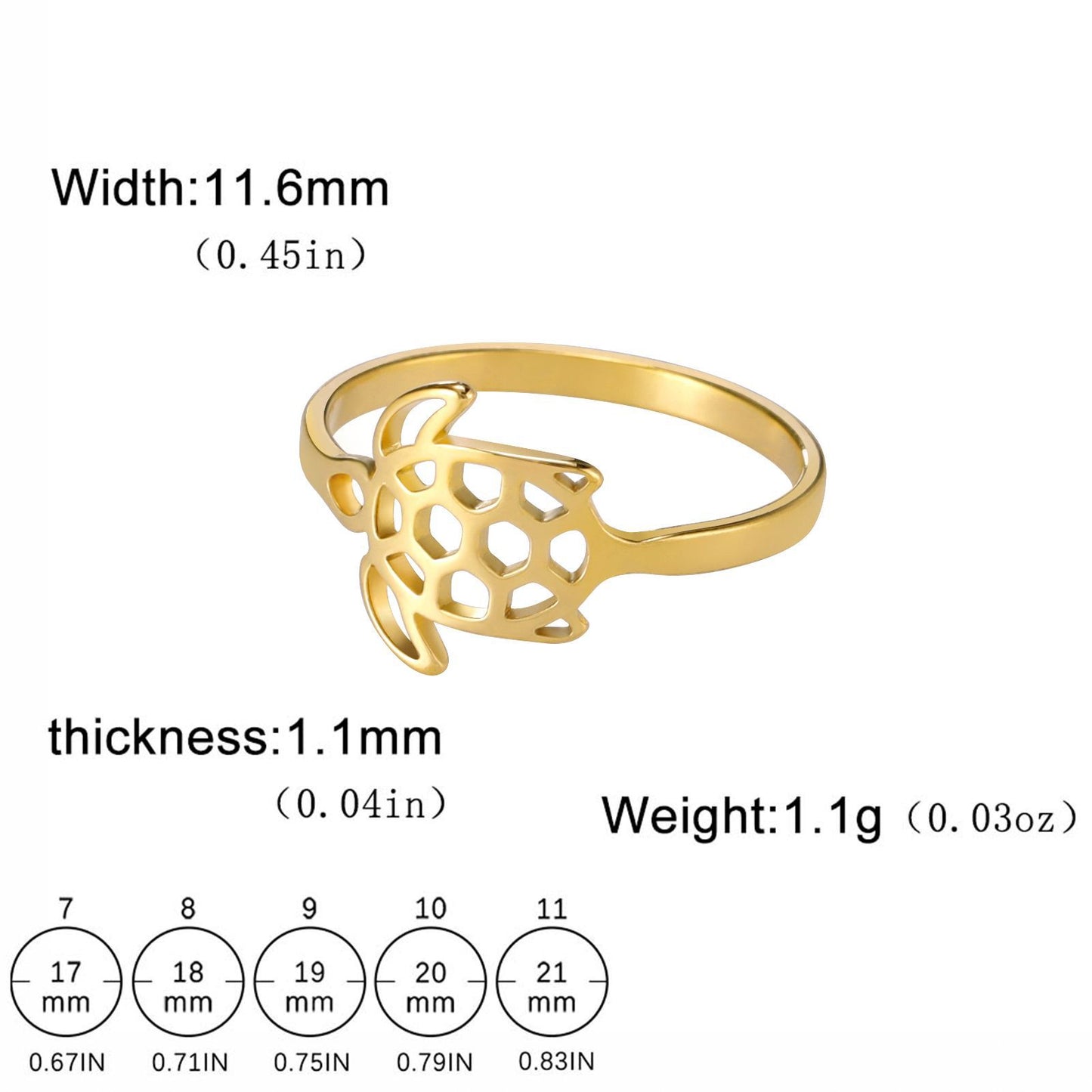 Grid Cartoon Animal Titanium Steel Cutting Hollow Ring