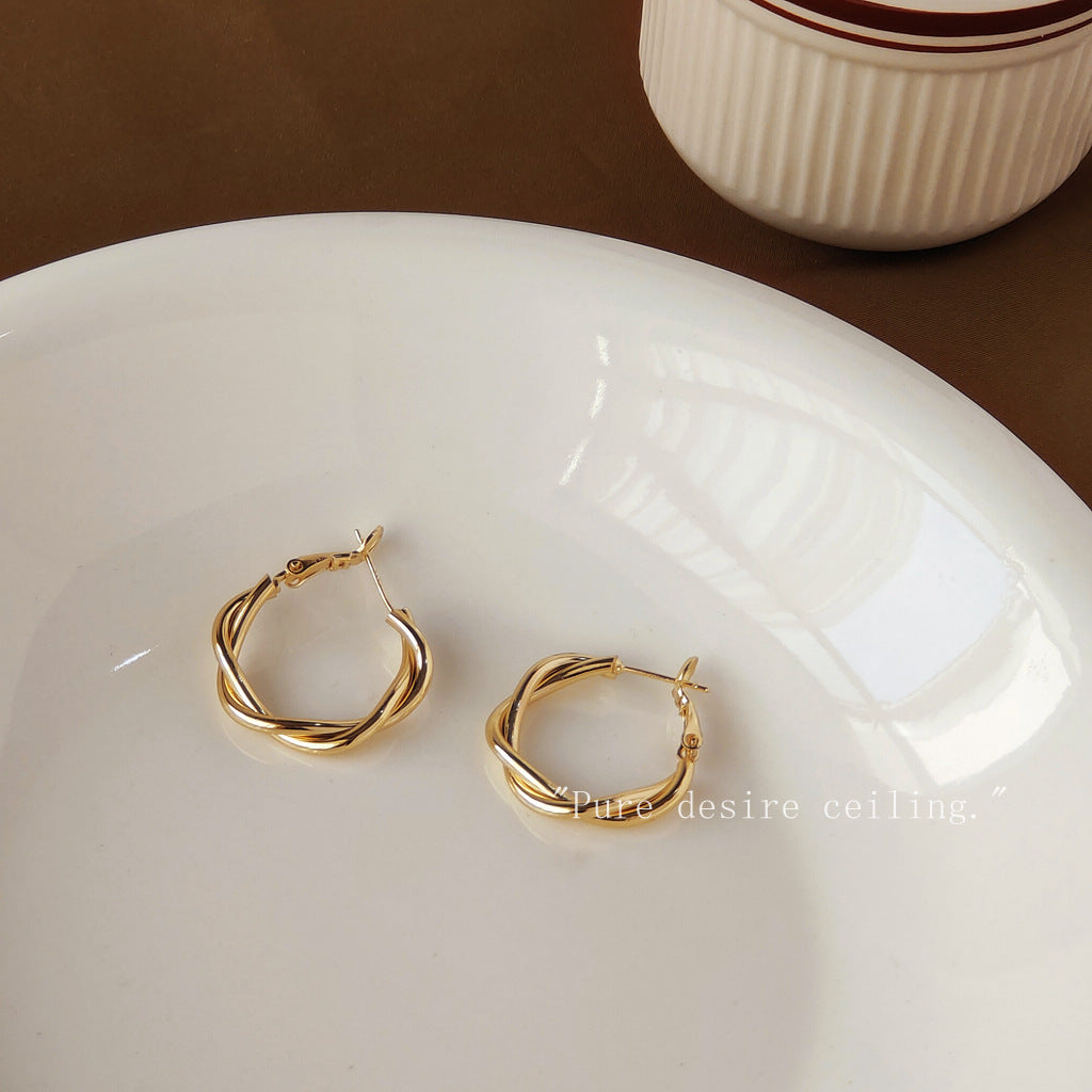 Style High-grade Temperamental Minority Twist Irregular Rings