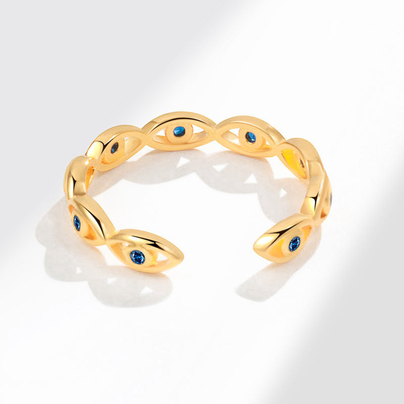 Fashion Personality Devil's Eye Blue Eyes Open Rings