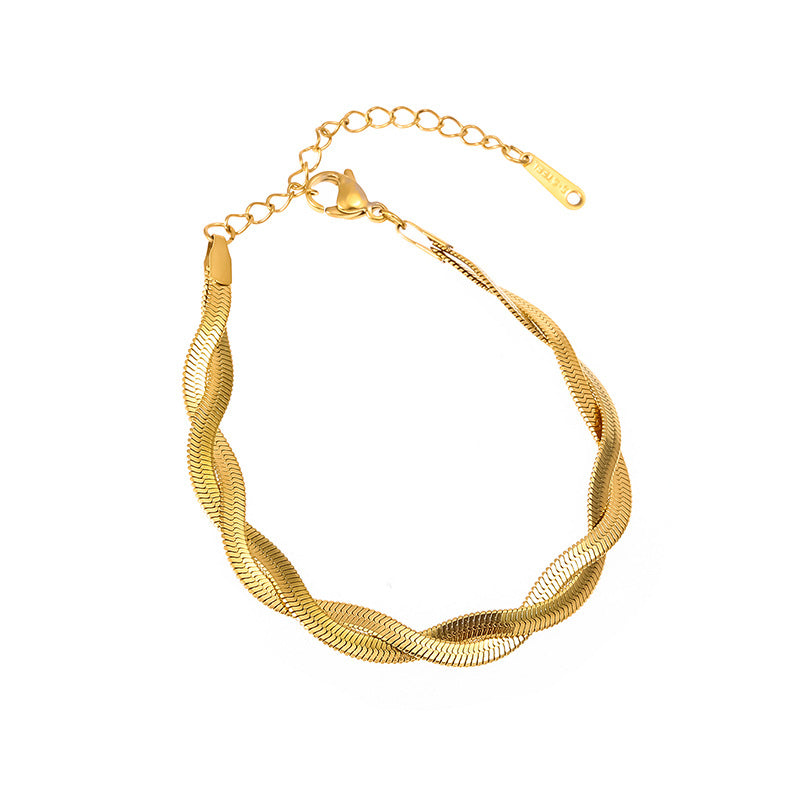 Women's Gold Cross Titanium Steel Suit Trendy Necklaces
