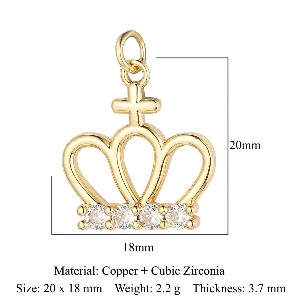 Star Moon Copper Zircon Ornament Accessories Lightning Eye Pendants