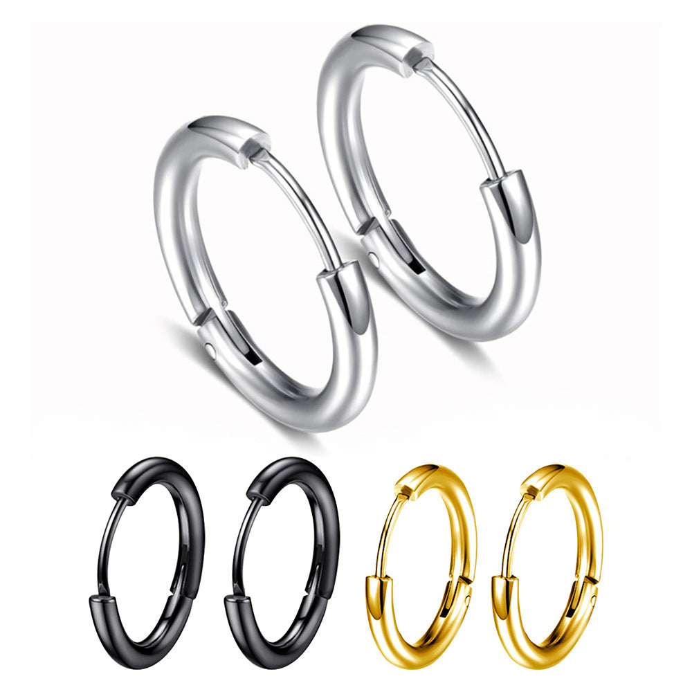 Steel Clip Trendy Round Light Luxury High Rings