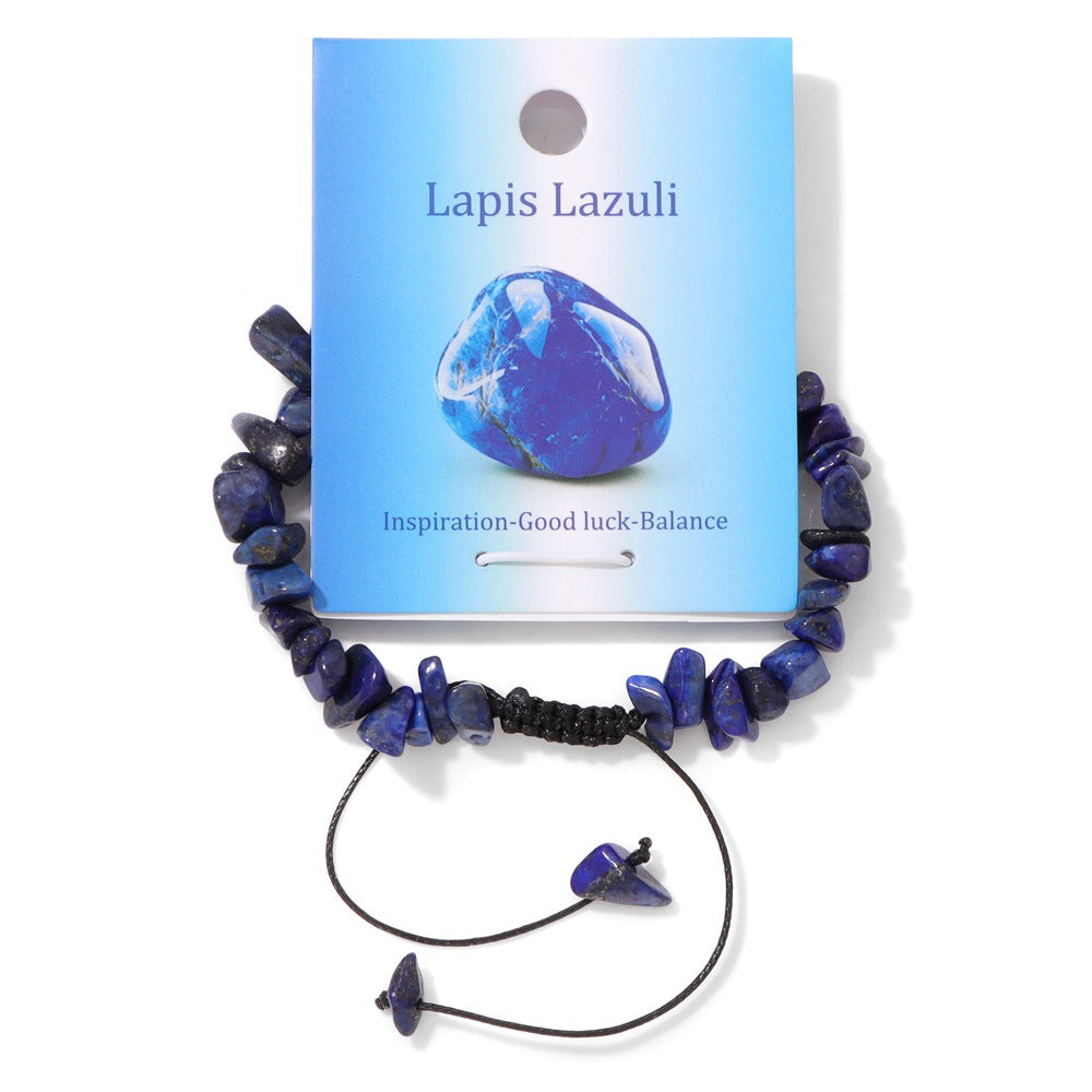 Irregular Gravel Female Crystal Energy Stone Beaded Couple Bracelet