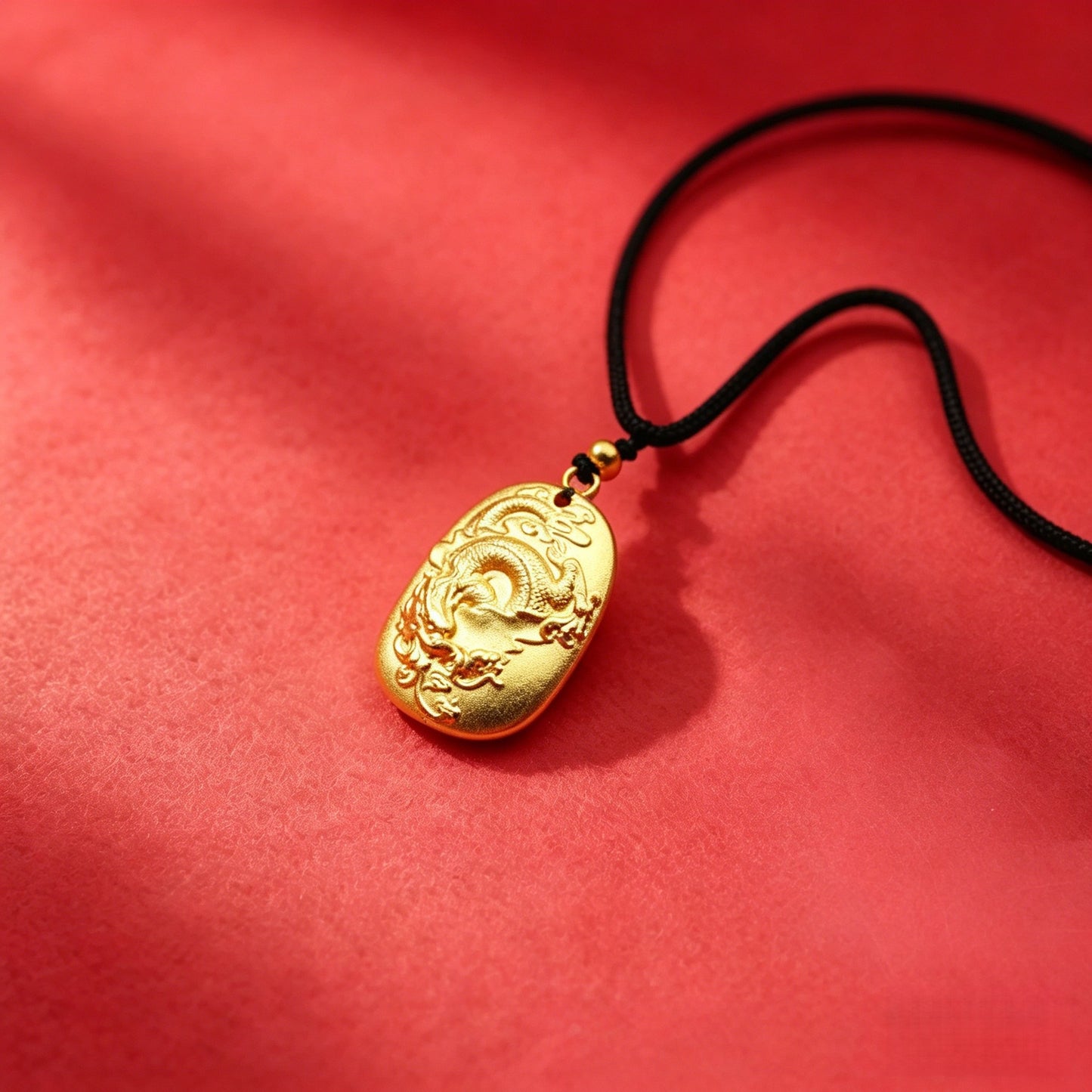 Longevity Lock Safety Hollow Bell Braid Rope Fu Female Golden Necklace