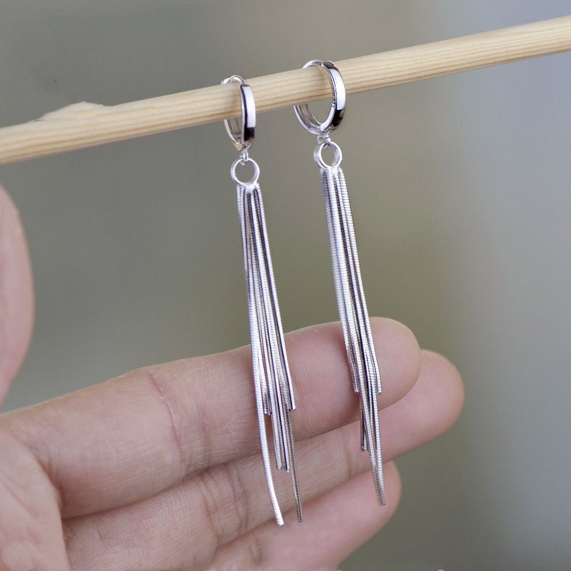 Fairy Tassel Ear Clip Female Graceful Fashionable Trendy Personality Metal Earrings