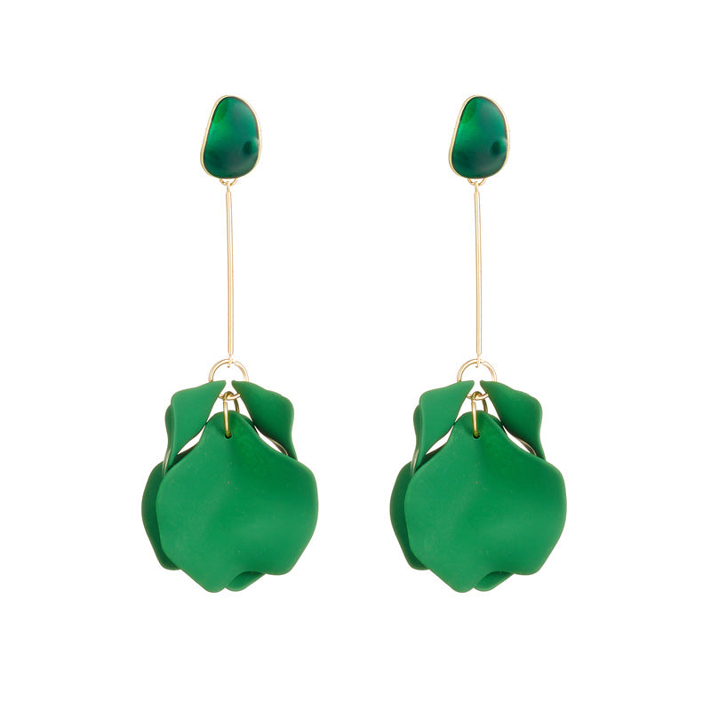 Summer Flower High Profile Fashion Petal Earrings