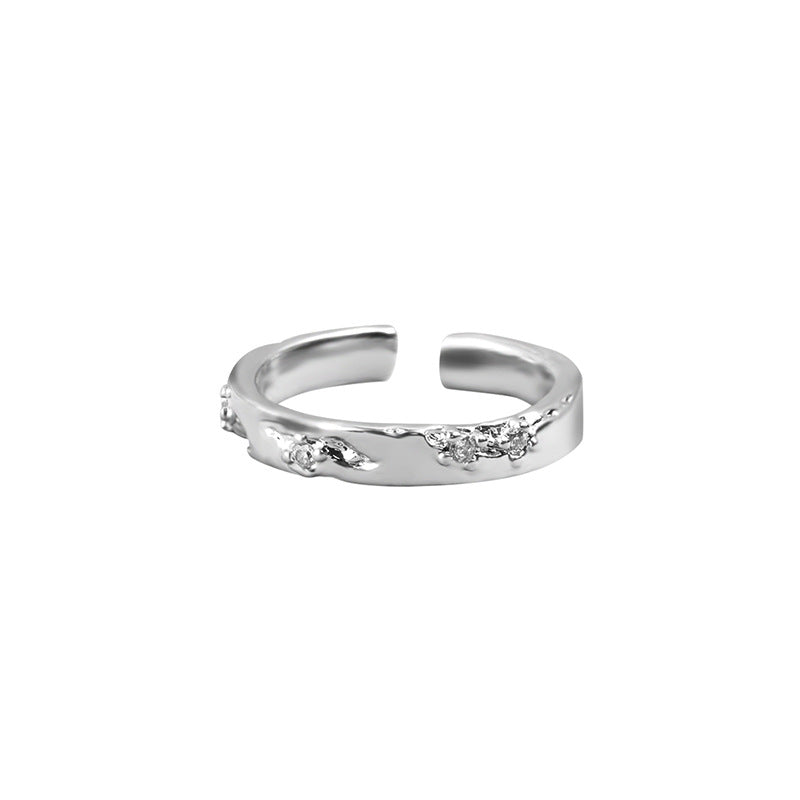 Women's & Men's Star Couple Texture Niche Advanced Affordable Rings