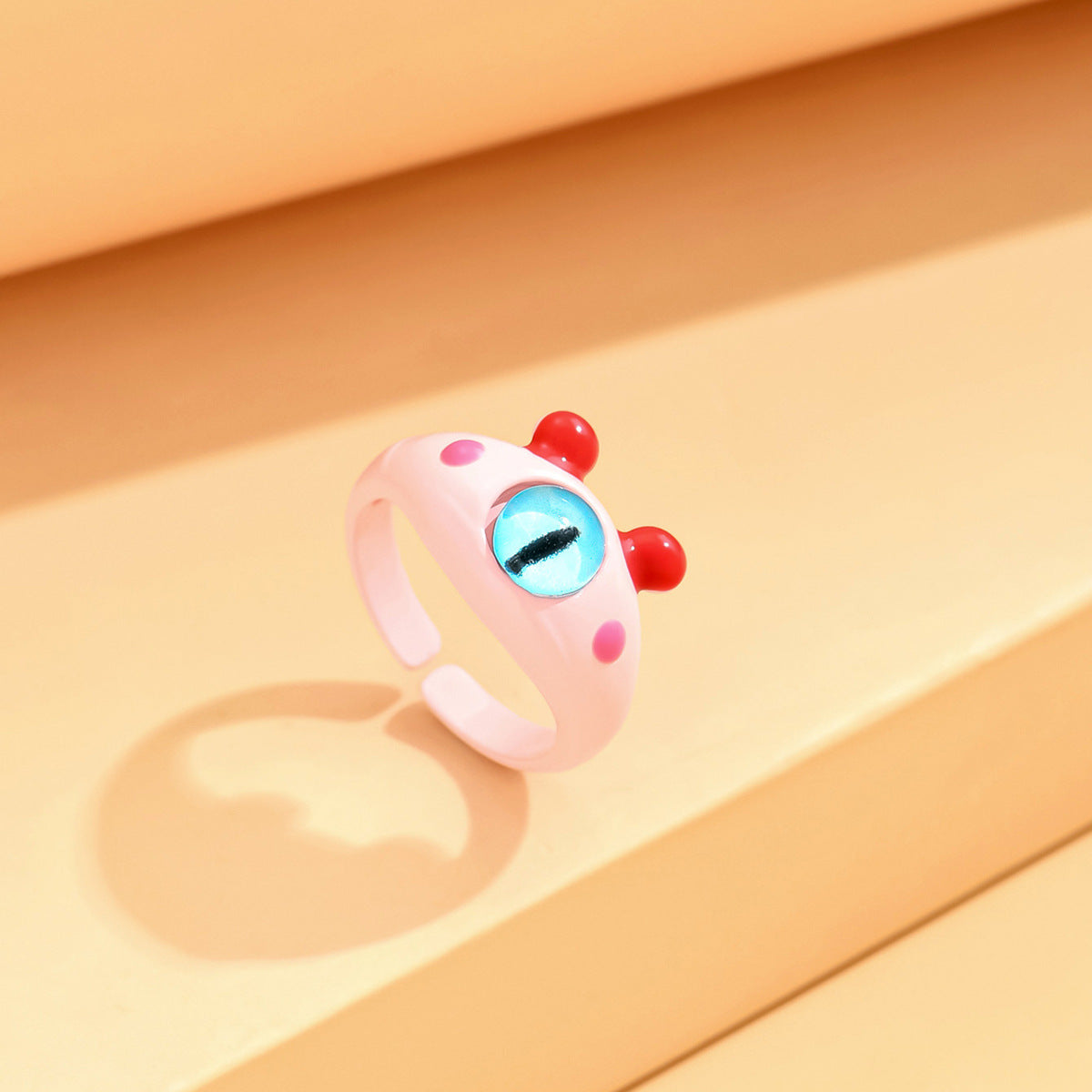Monster Black Cat Female Dopamine Big Eyes Couple Little Finger Ring