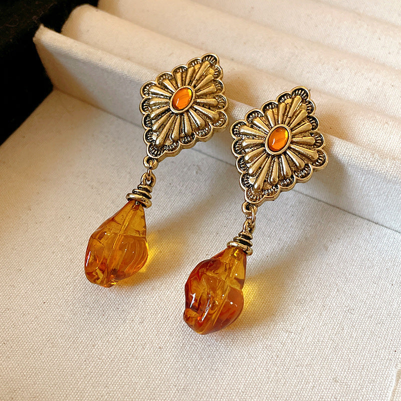 Zircon Butterfly Water Drop Ear Female Rings