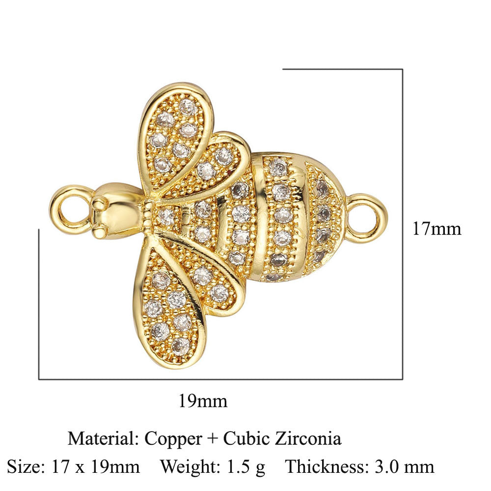 Copper Zircon Ornament Accessories Love Crown Pendants