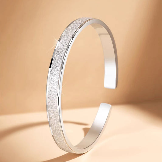 Women's Starry Frosted Open-ended Design Fashion White Bracelets