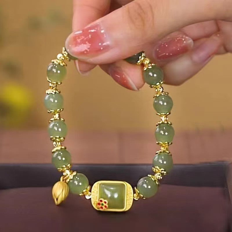 Chinese Style Step-by-step Lotus High Sense Affordable Bracelet
