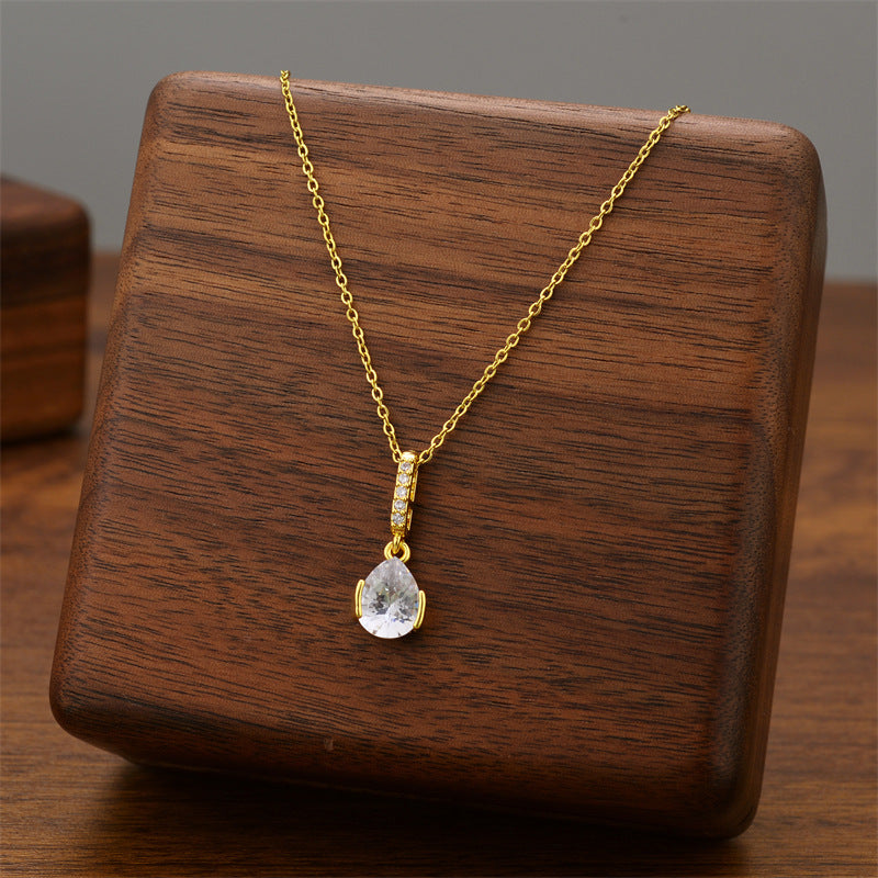 Titanium Steel Female Niche Simple Temperament Clavicle Pendants