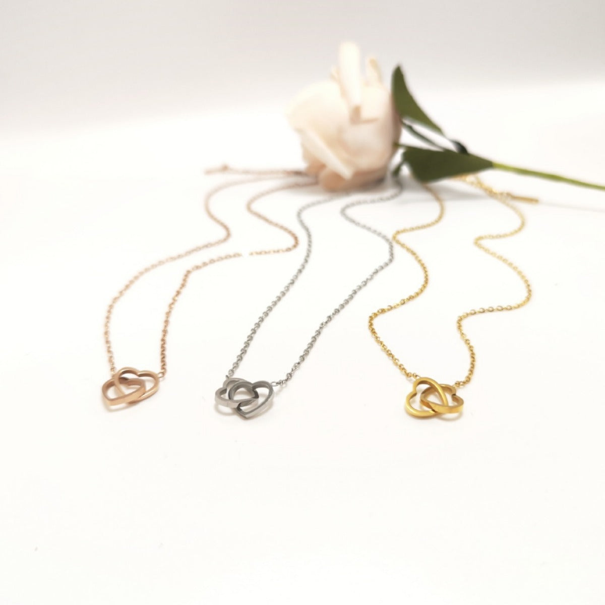 Women's Simple Love Double For Light Luxury Minority Necklaces