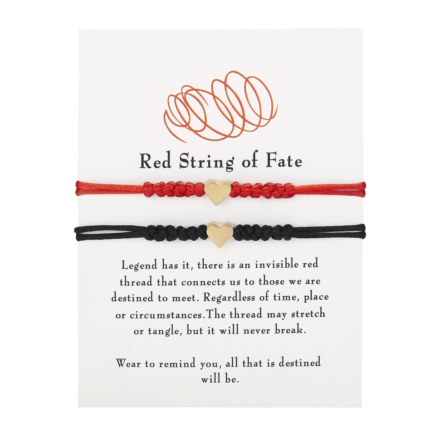 And Red Knot Rope Lucky Friendship Bracelets