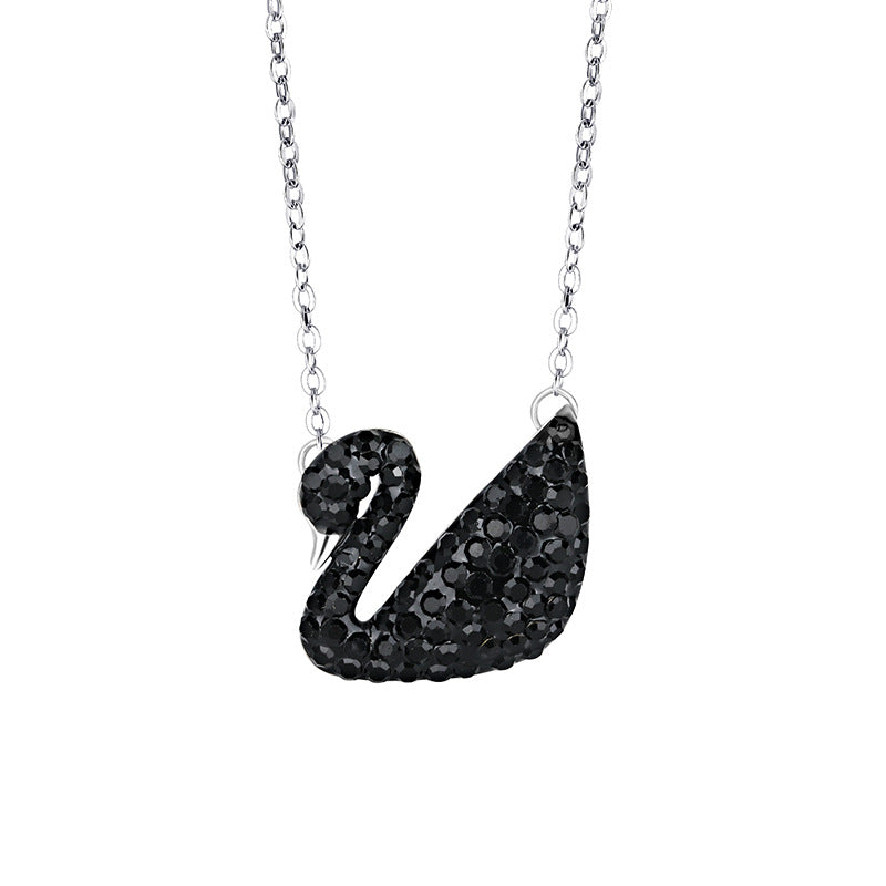 Women's Swan Inlaid Crystal Zircon Clavicle Chain Necklaces
