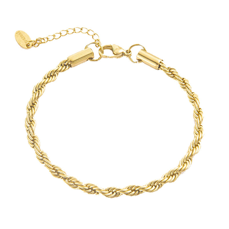 Vintage Jewelry Cuban Link Chain Twist Bracelets