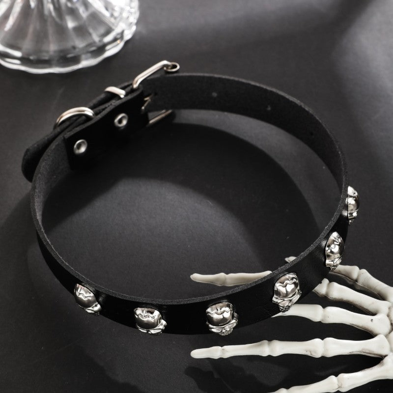 Dark Style Personality Skull Spider Collar Necklaces