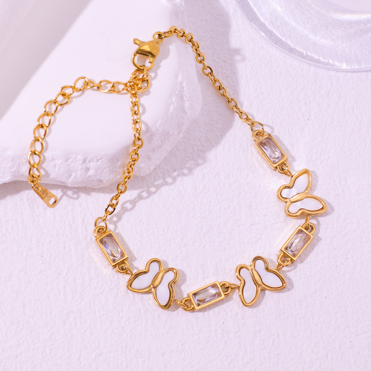 Diamond Square Chain Titanium Steel Furnace Vacuum Bracelet