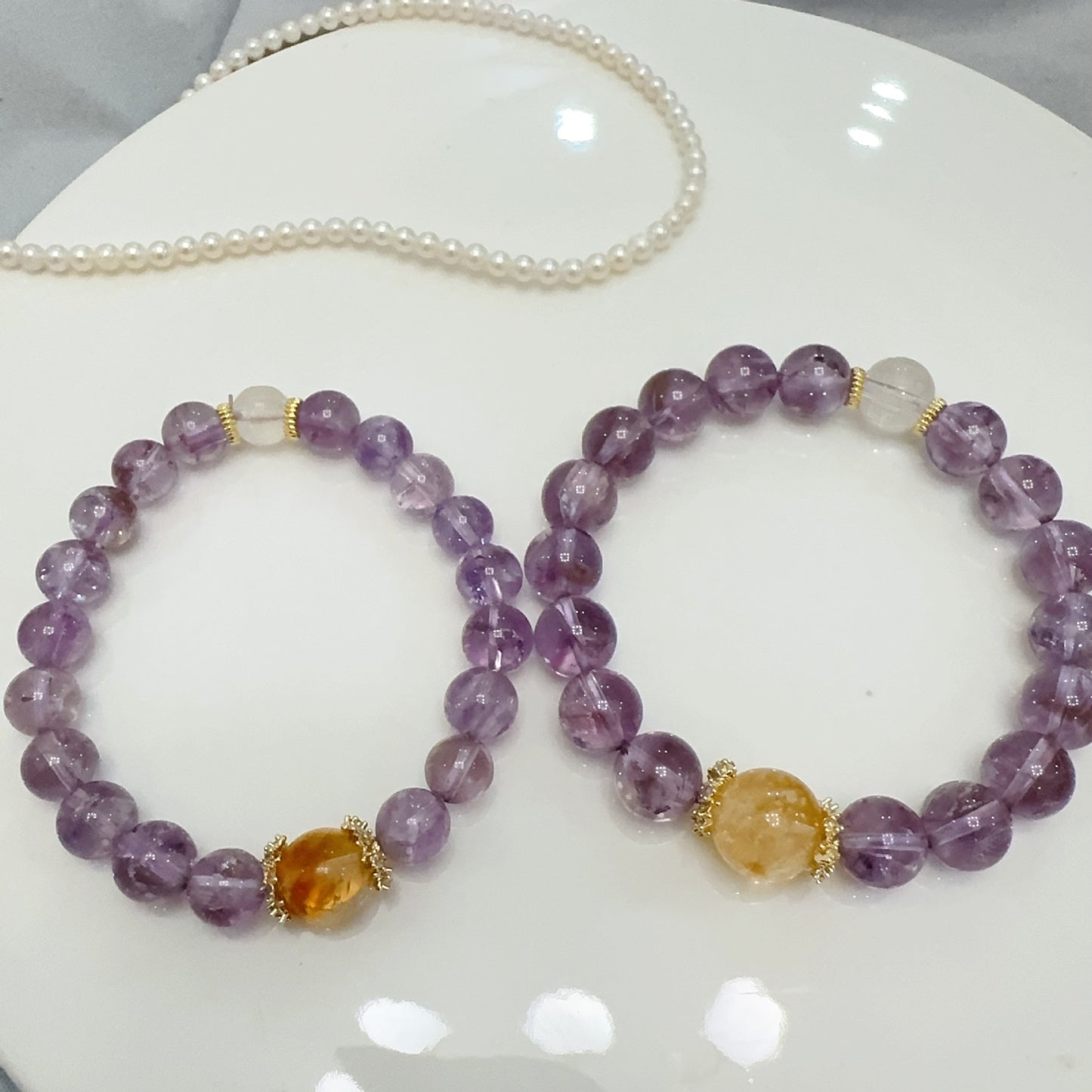 Sutra Amethyst Design Crafts Ethnic Temple Bracelets