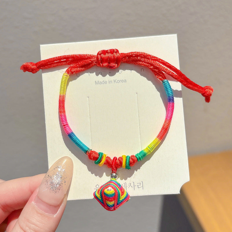 Small Gift Tassel Adjustable Red Rope Dragon Boat Festival Bracelet