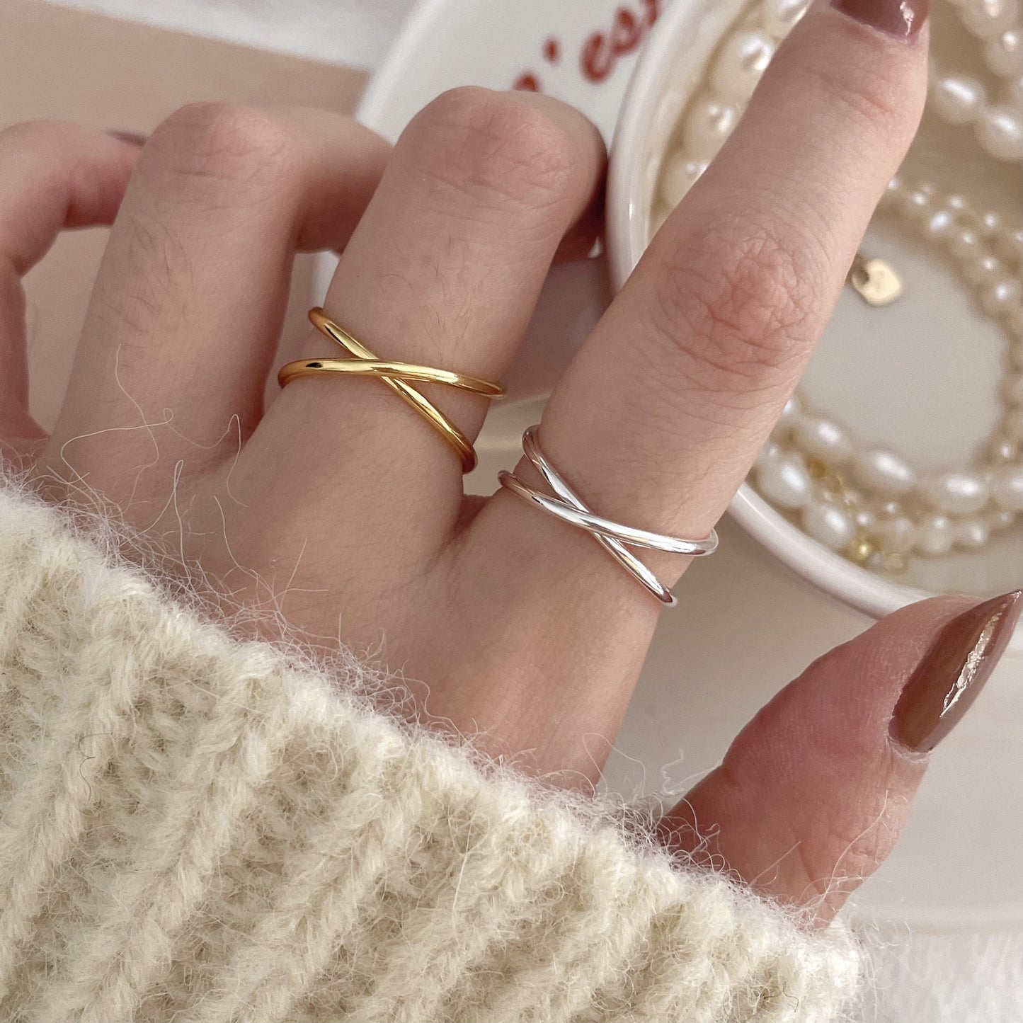 Minimalist Sterling Sier Female Niche Design Rings