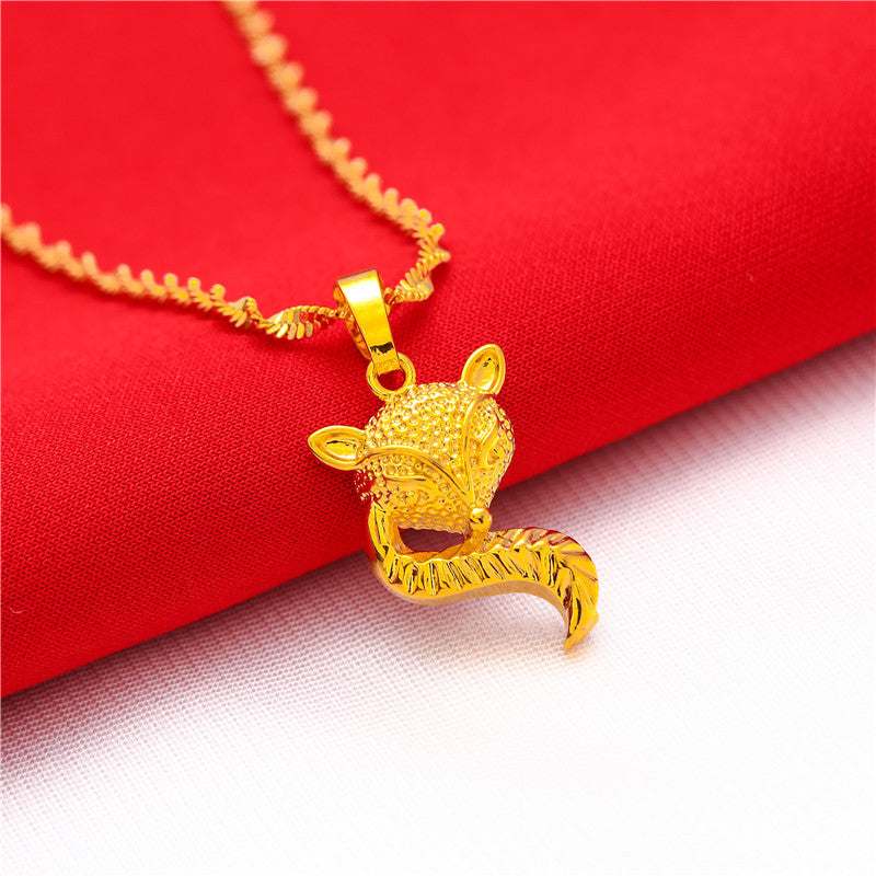 Women's Box Chain Packaging Flower Water Ripple Necklaces