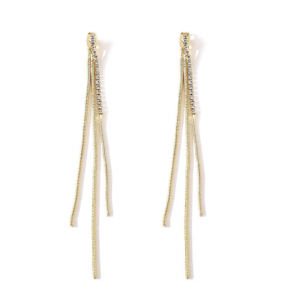 Shiny Diamond Tassel Temperament Wild Dangle Niche Ear Line