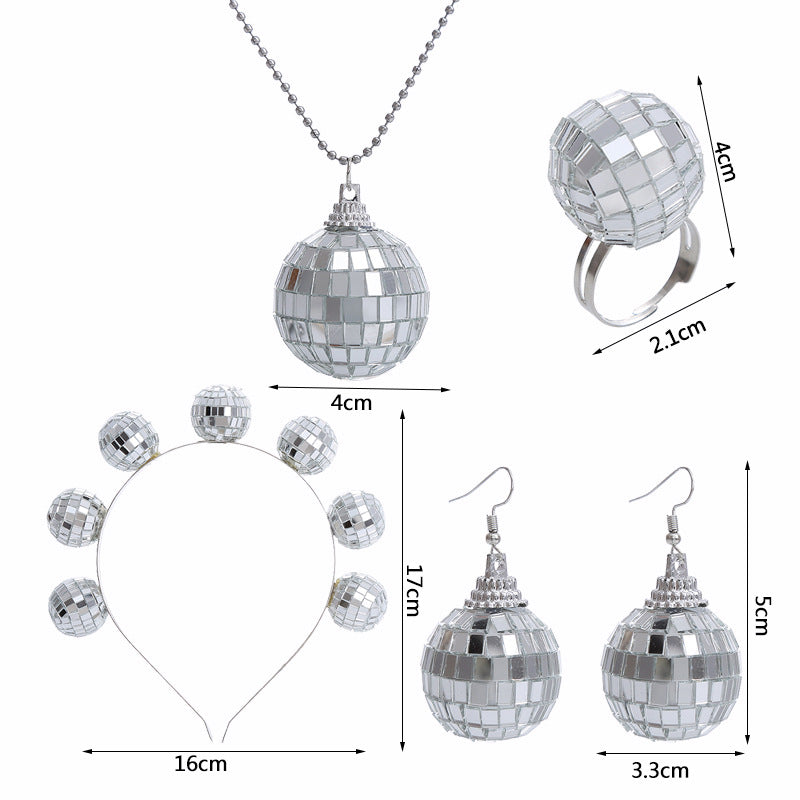 Women's Suit Mirror Ball Funny Party Accessories Earrings