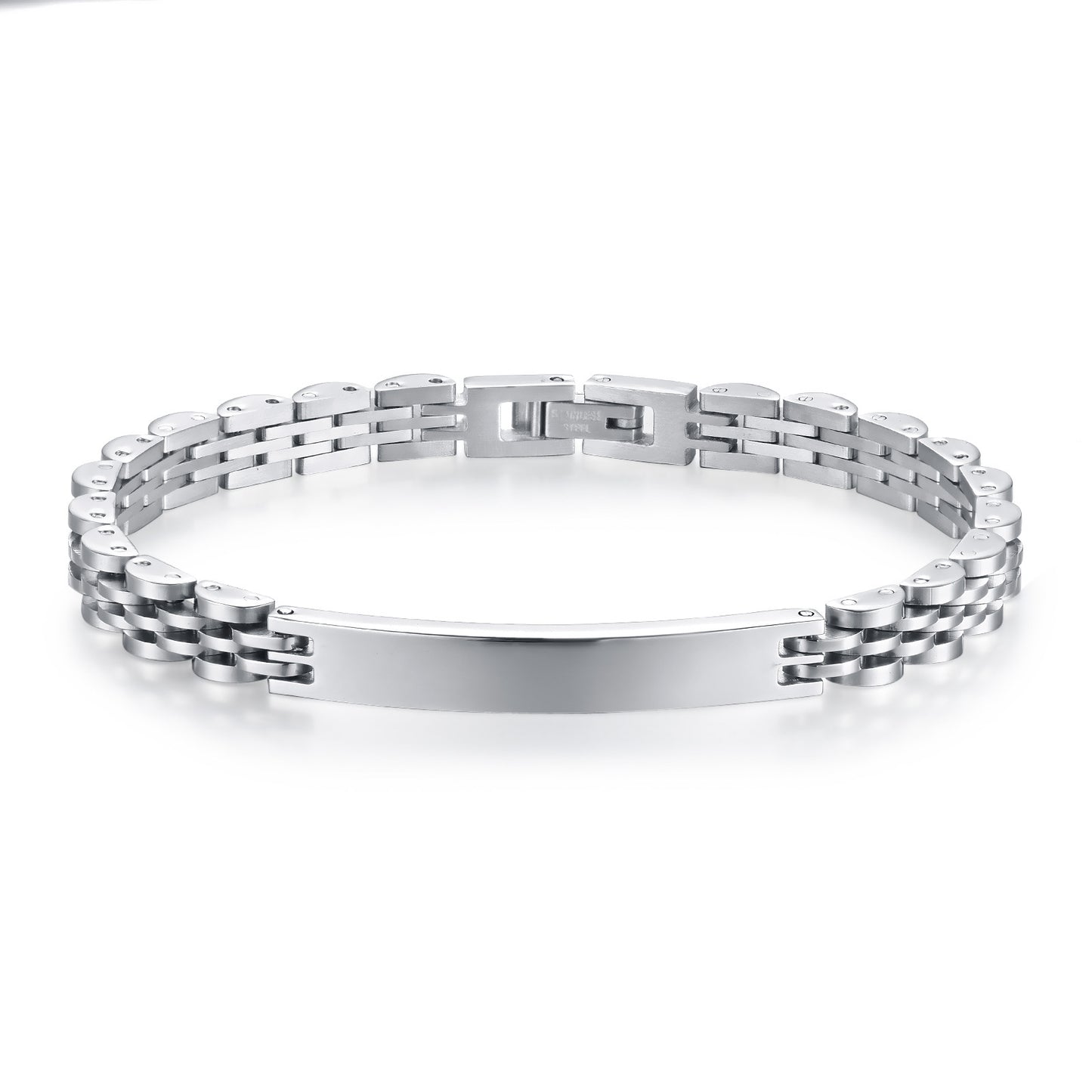 Women's & Men's Beads Fashion Couple Curved Titanium Steel Strap Can Bracelets