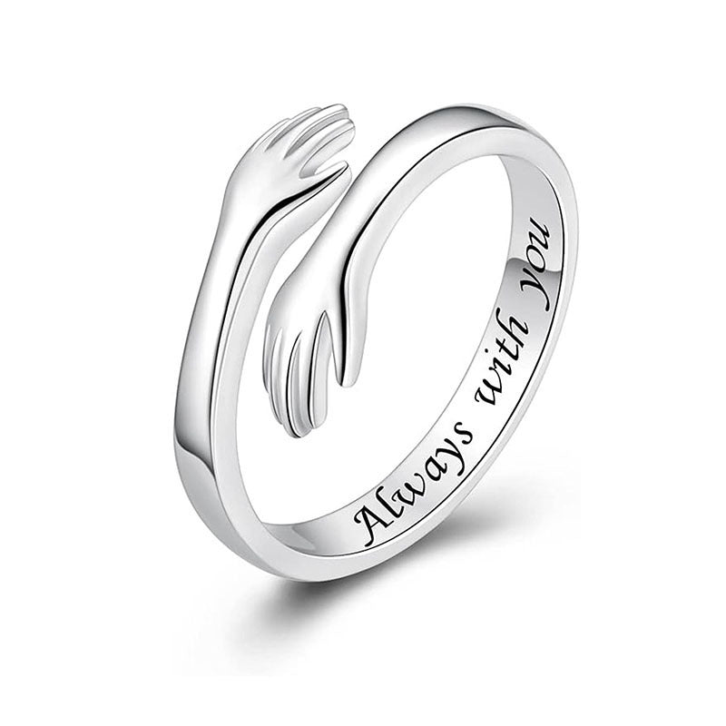 Opening Adjustable Lettering Hug You Card To Give Mom Mother's Rings