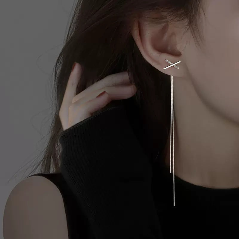 Women's Light Luxury Minority Design Advanced Sense Exquisite Slim Earrings
