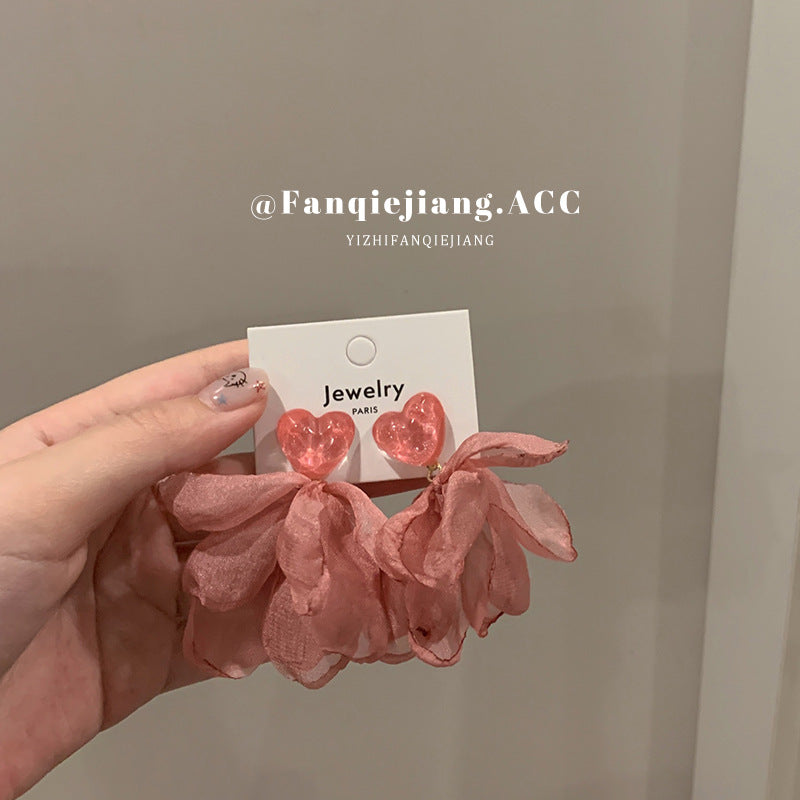 Fairy Style Korean Sweet Mori Minority Elegant Face Earrings