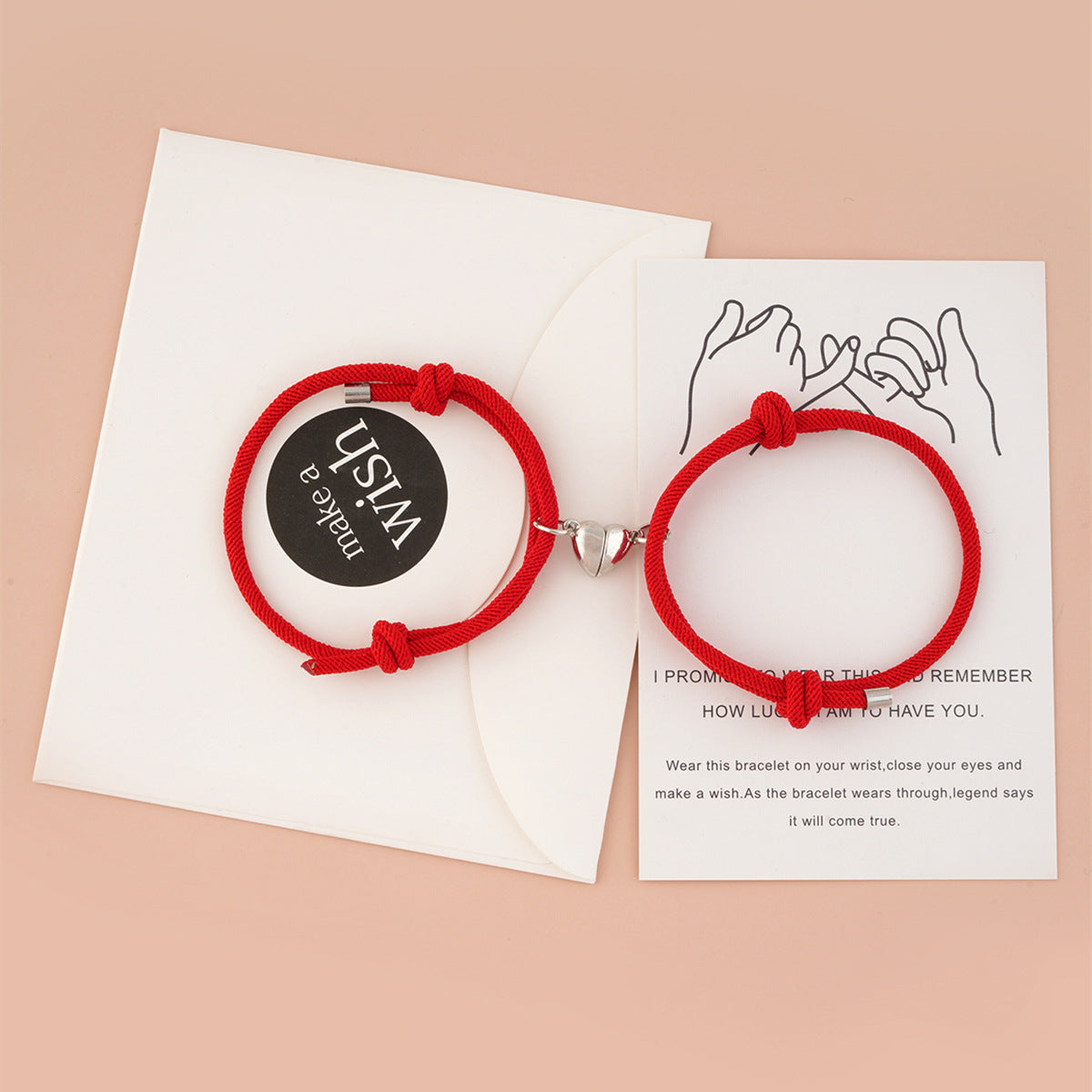 Women's & Men's Simple Alloy Love Magnet Suction Couple Bracelets
