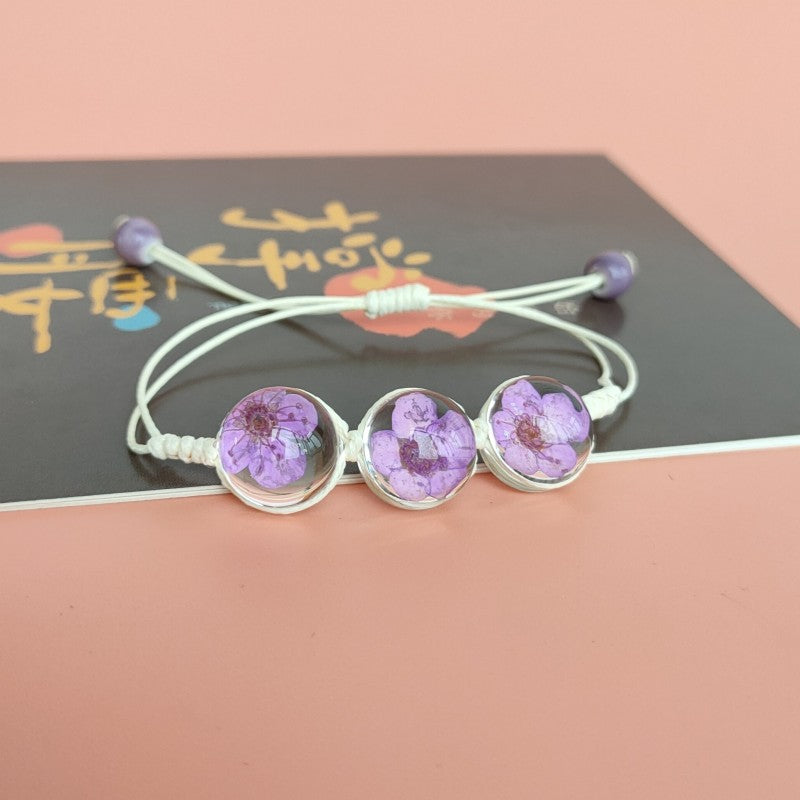 Micro Glass Bead Cherry Blossom Female Girlfriend Gifts Hand-woven Bracelets