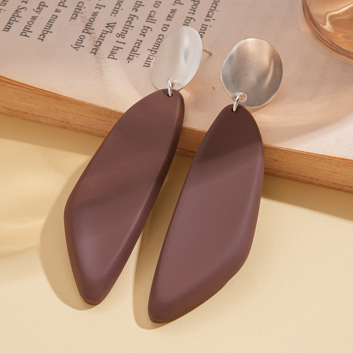 Chinese Style Coffee Color Wooden Bead Light Luxury High-grade Mori Rings