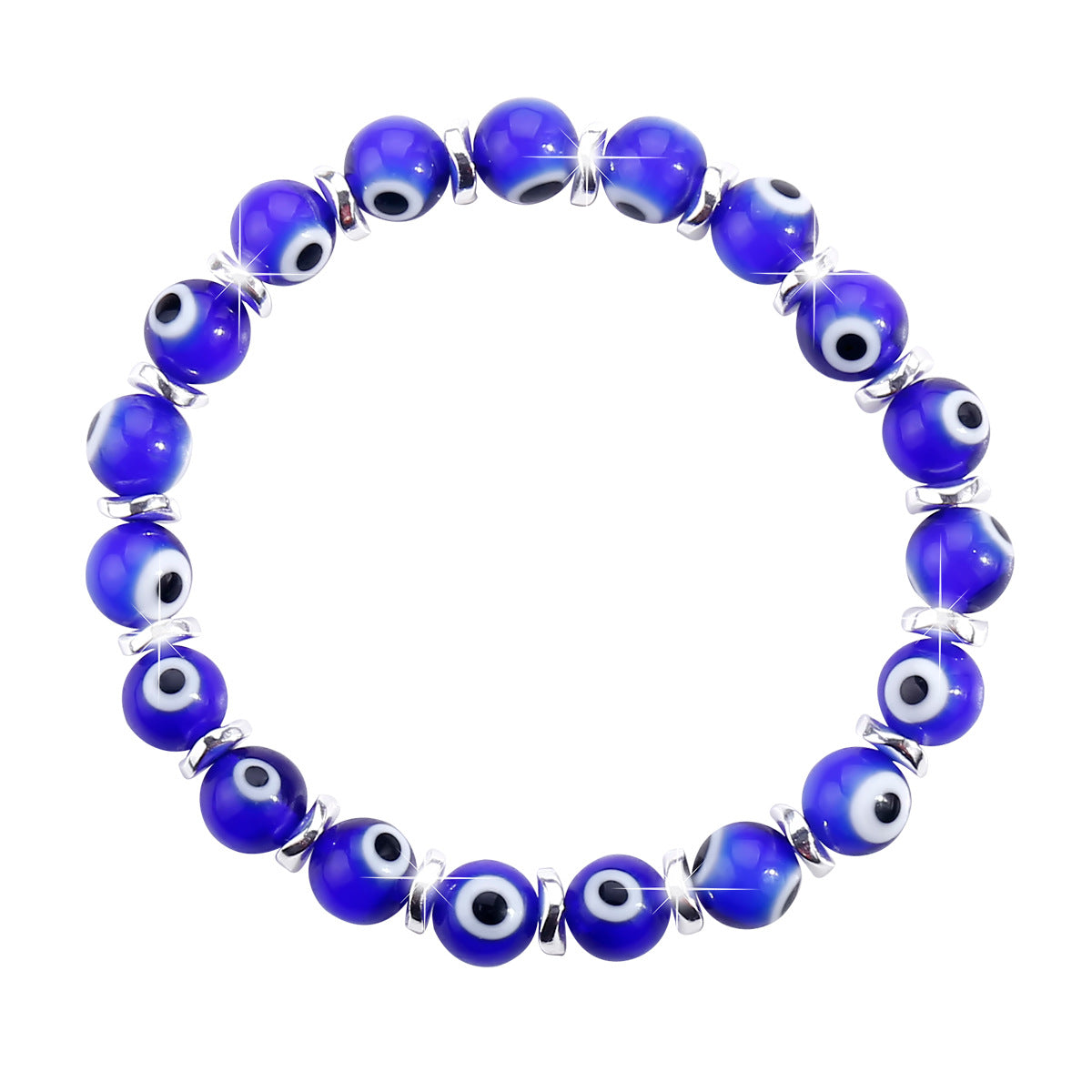 Women's & Men's Haematite Glass Eye Beaded Devil Bracelet