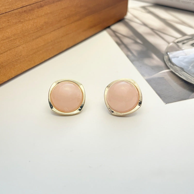 Women's Retro Blooming Acrylic Curved For Simple Stud Earrings