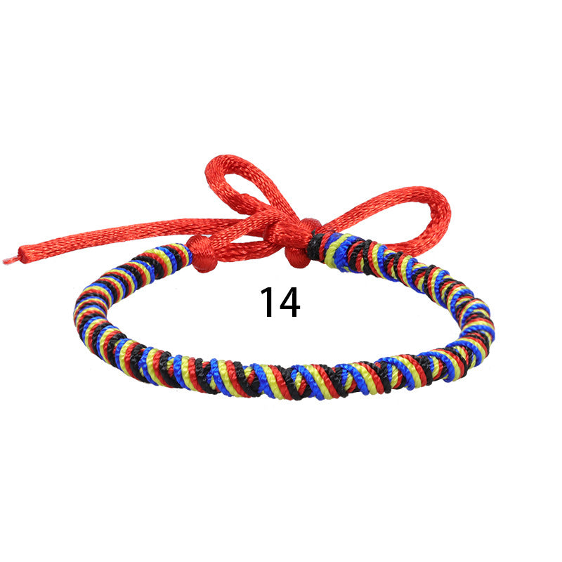 Style Colorful Hand-knitted Rope Holiday Party Bracelet