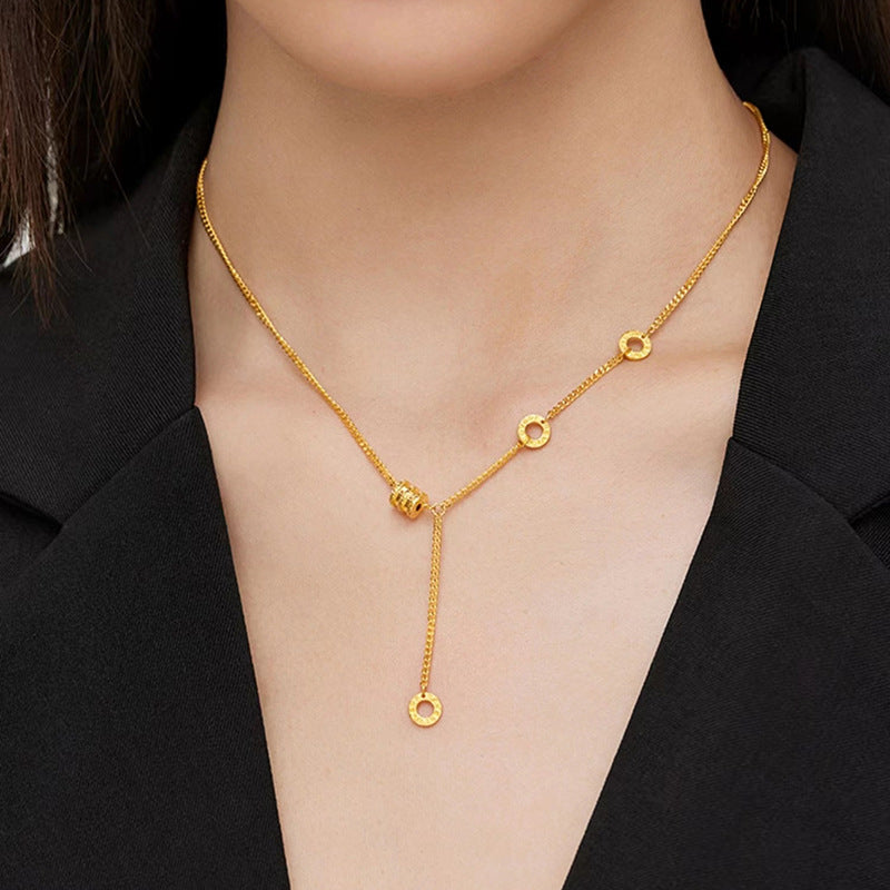 Women's Gold-plated Collarbone Small Waist Trendy Simple Necklace
