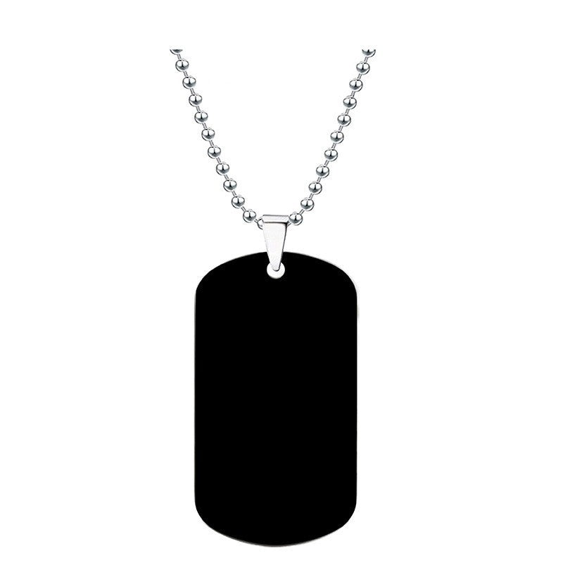 Laser Color Printing Material Holiday Gift Lettering Stainless Necklace