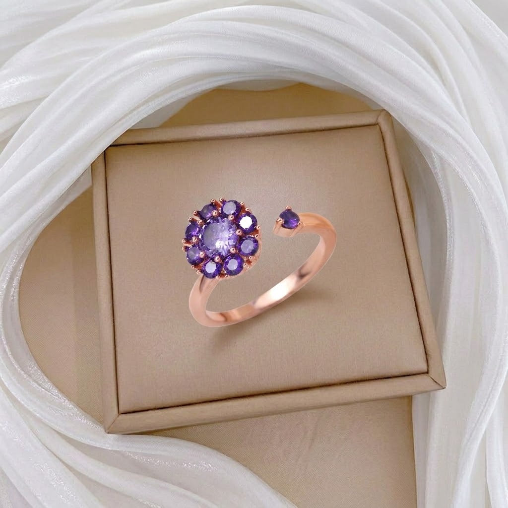 Design Rotating Bauhinia Zircon Flower Gas Clavicle Chain Necklace