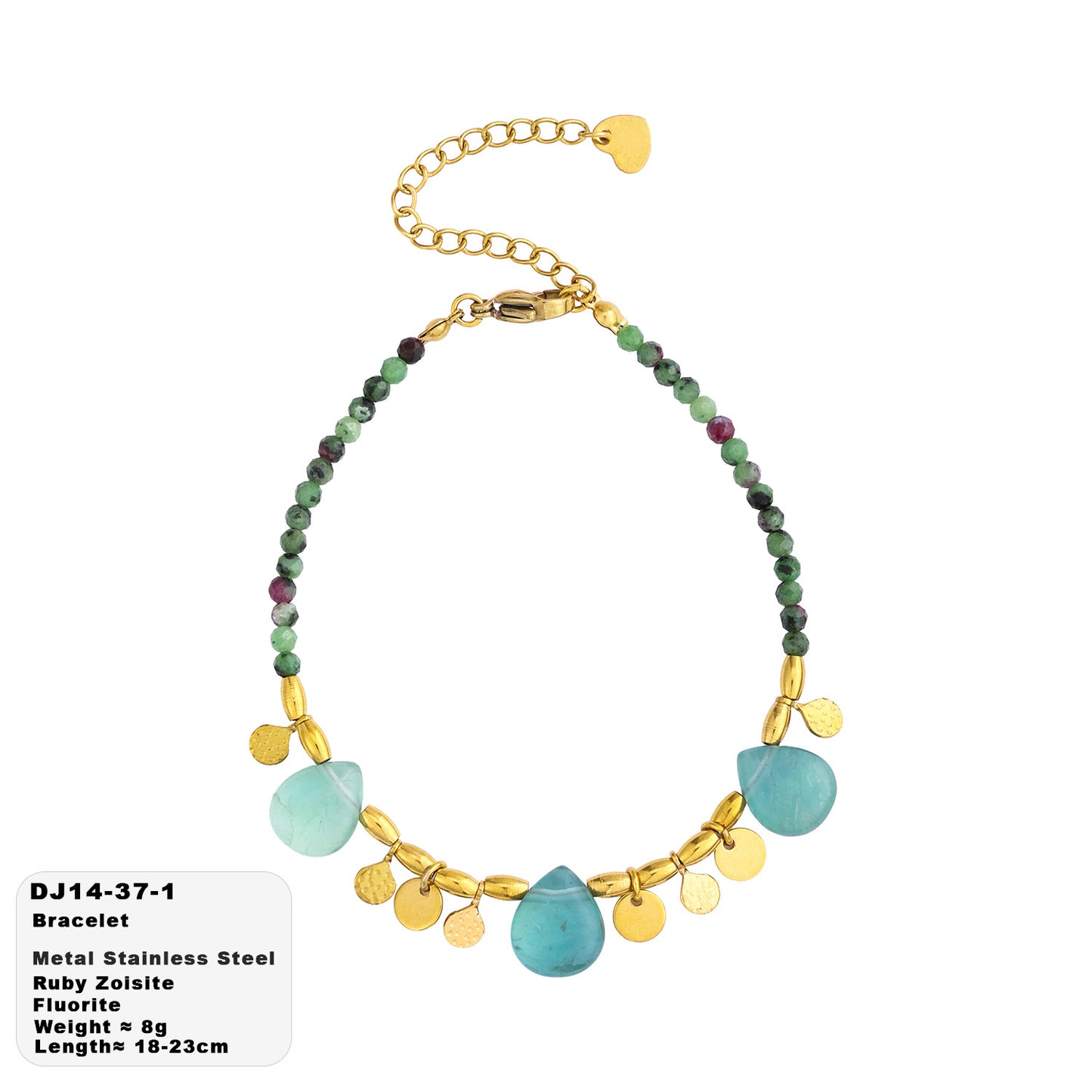 Women's Green Natural Stone Seaside Beach Style Water Necklace